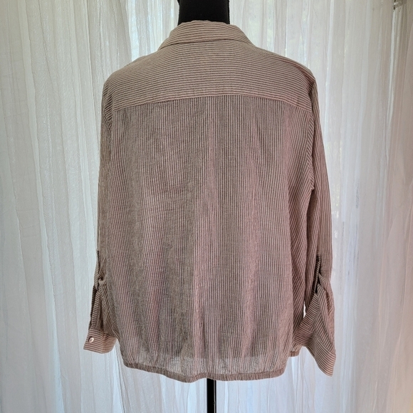 J Jill V-neck Long Sleeve Blouse Size Petite Large EUC - Picture 2 of 10